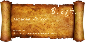 Bazarea Áron névjegykártya